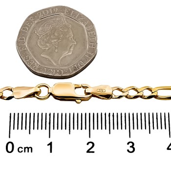 9ct gold 9.5g 22 inch figaro Chain